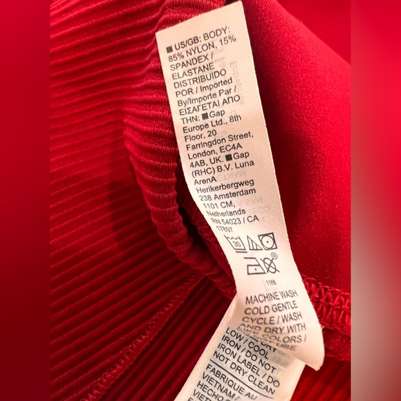 Athleta Salutation Stash Rib Flare Pants XL Red Pockets Yoga Studio Lounge comfy - Picture 7 of 9